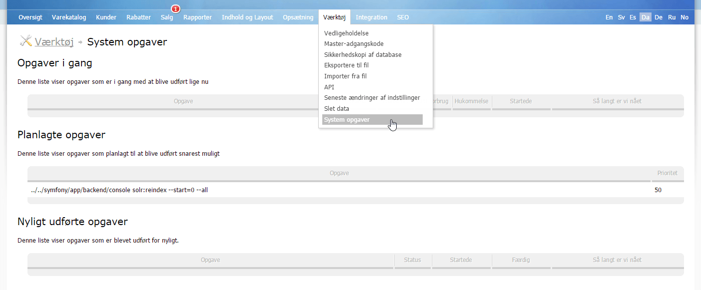 System tasks