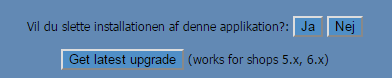 Screenshot: How to upgrade your online shop to this version