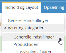 Admin: content, products, general settings