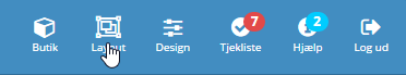 Layout at the top