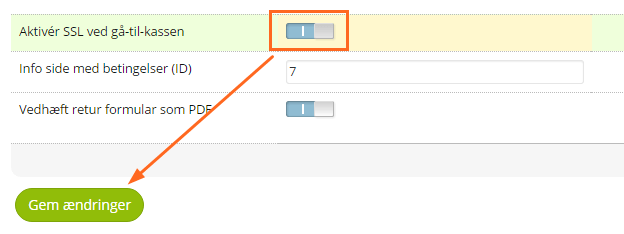 SSL setting