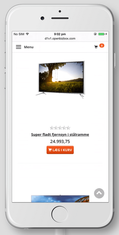 Screenshot: More products shown in categories on tablet and mobile