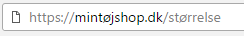 Screenshot: Choose the web address of information pages yourself