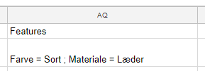 Screenshot: Import/export of product attributes (for filtering)