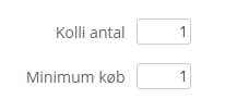 Screenshot: Minimum and pack quantities when buying products