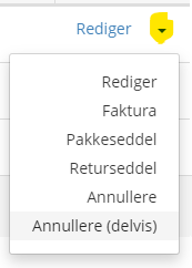 Screenshot: Partial cancellation of orders with new options