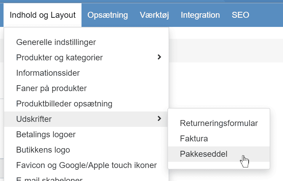 Screenshot: Show product images on packing slips