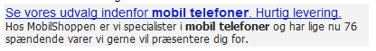 Screenshot: Meta description – what kind of META?