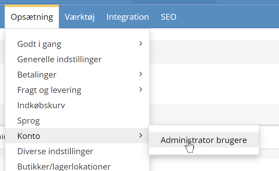 Screenshot: Users with login access to the admin