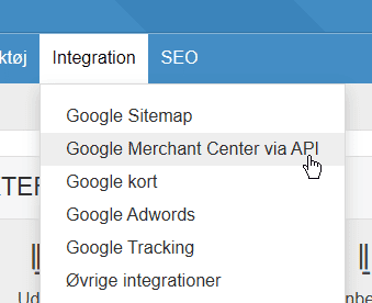 Screenshot: Step 1: Open the Google Shopping settings in your shop