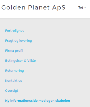 Screenshot: What can be changed in the template?