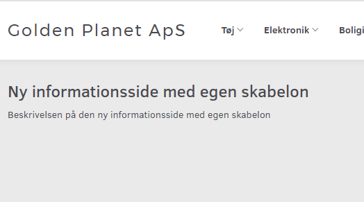 Screenshot: Creating the template