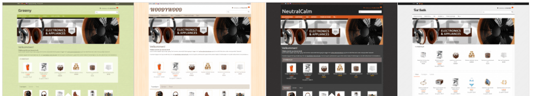 Screenshot: Choose a colour theme from a template