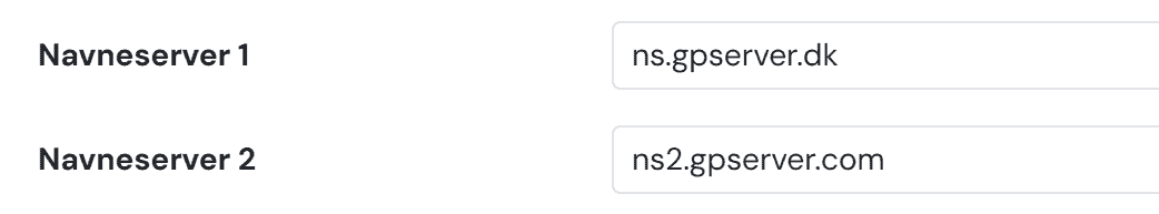 Screenshot: Changing name servers: simply.com