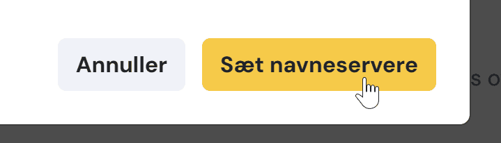 Screenshot: Changing name servers: simply.com