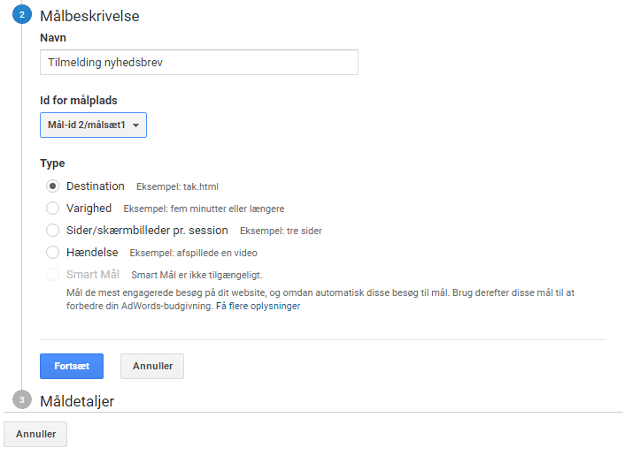 Screenshot: 6: Measure newsletter sign-ups