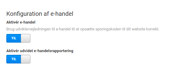 Screenshot: 4. E-commerce tracking