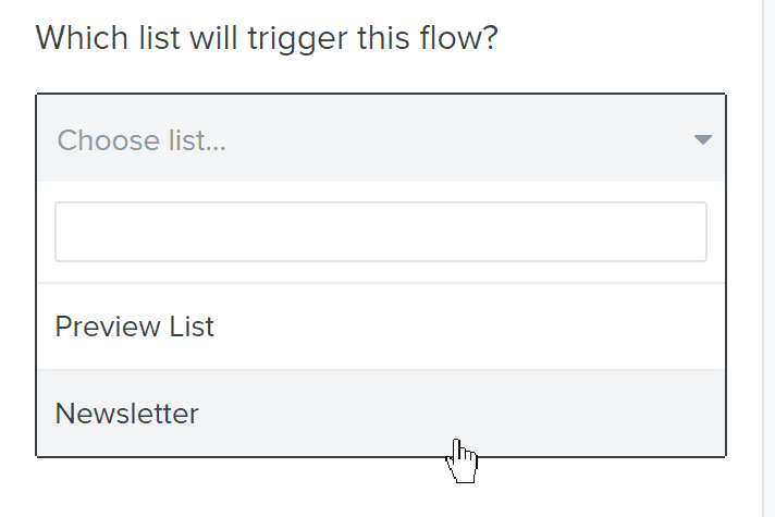 Screenshot: Create a flow in Klaviyo