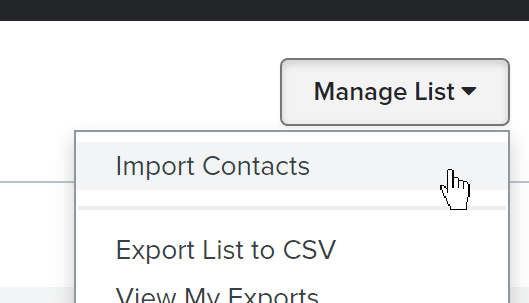 Screenshot: Import subscribers into Klaviyo