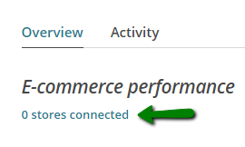 Screenshot: “0 stores connected” is correct