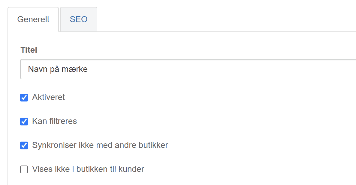 Screenshot: Deselect all products of a brand