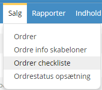 Screenshot: Checklist