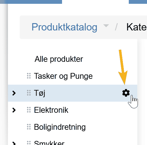 Screenshot: Translate categories