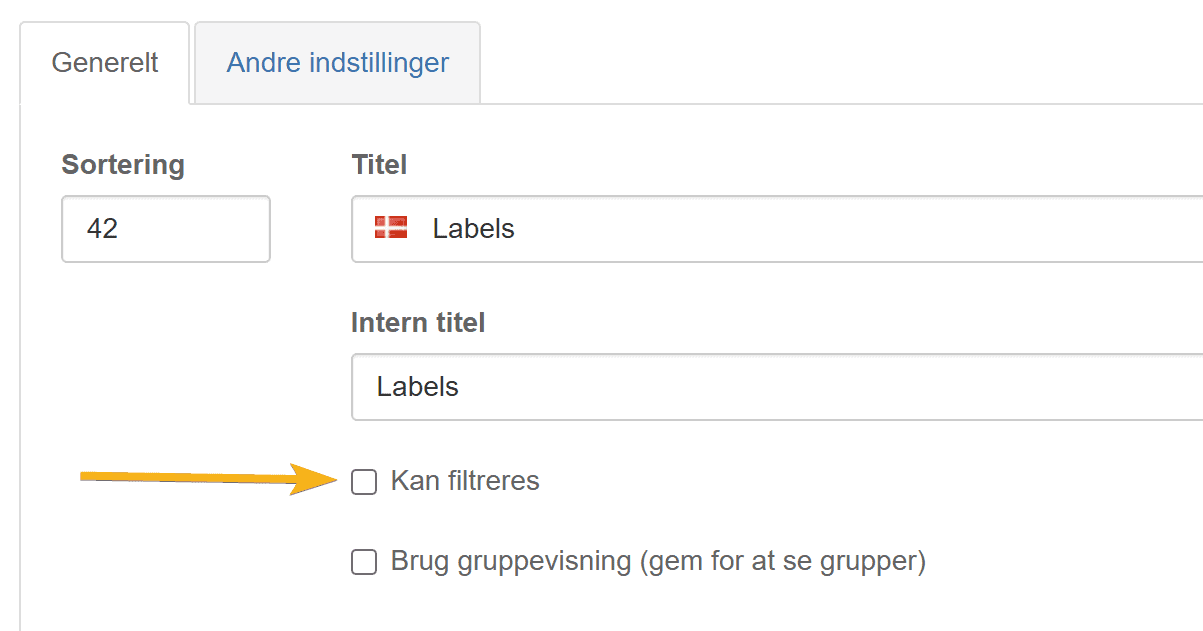 Screenshot: If you want to avoid filtering by label