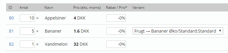 Screenshot: How to create a product set