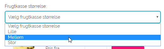 Screenshot: Example of type 3: A set that can be changed freely + several suggestions