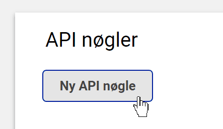 Screenshot: API key for labels and tracking