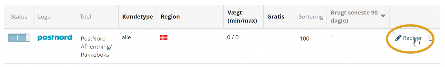 Screenshot: Switch from Pacsoft to nShift