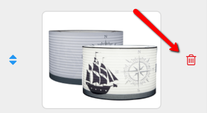 Screenshot: Delete/remove images from the slider