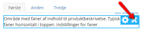 Screenshot: Option 2: in a tab together with other options