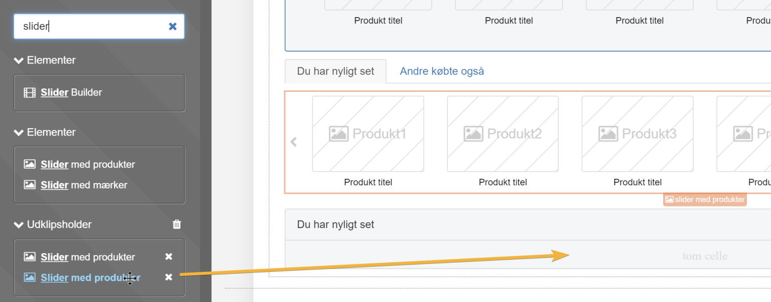 Screenshot: Option 3: insert in an area/box with its own title