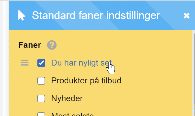 Screenshot: Option 1: insert as a standard tab