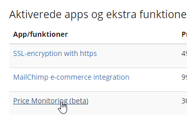 Screenshot: See prices and add competitors