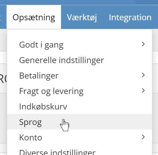 Screenshot: Customise standard texts – in English or other languages