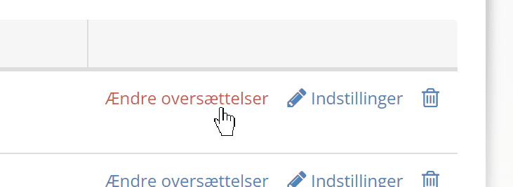 Screenshot: Customise standard texts – in English or other languages
