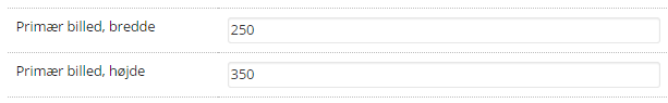 Admin general settings for the primary image